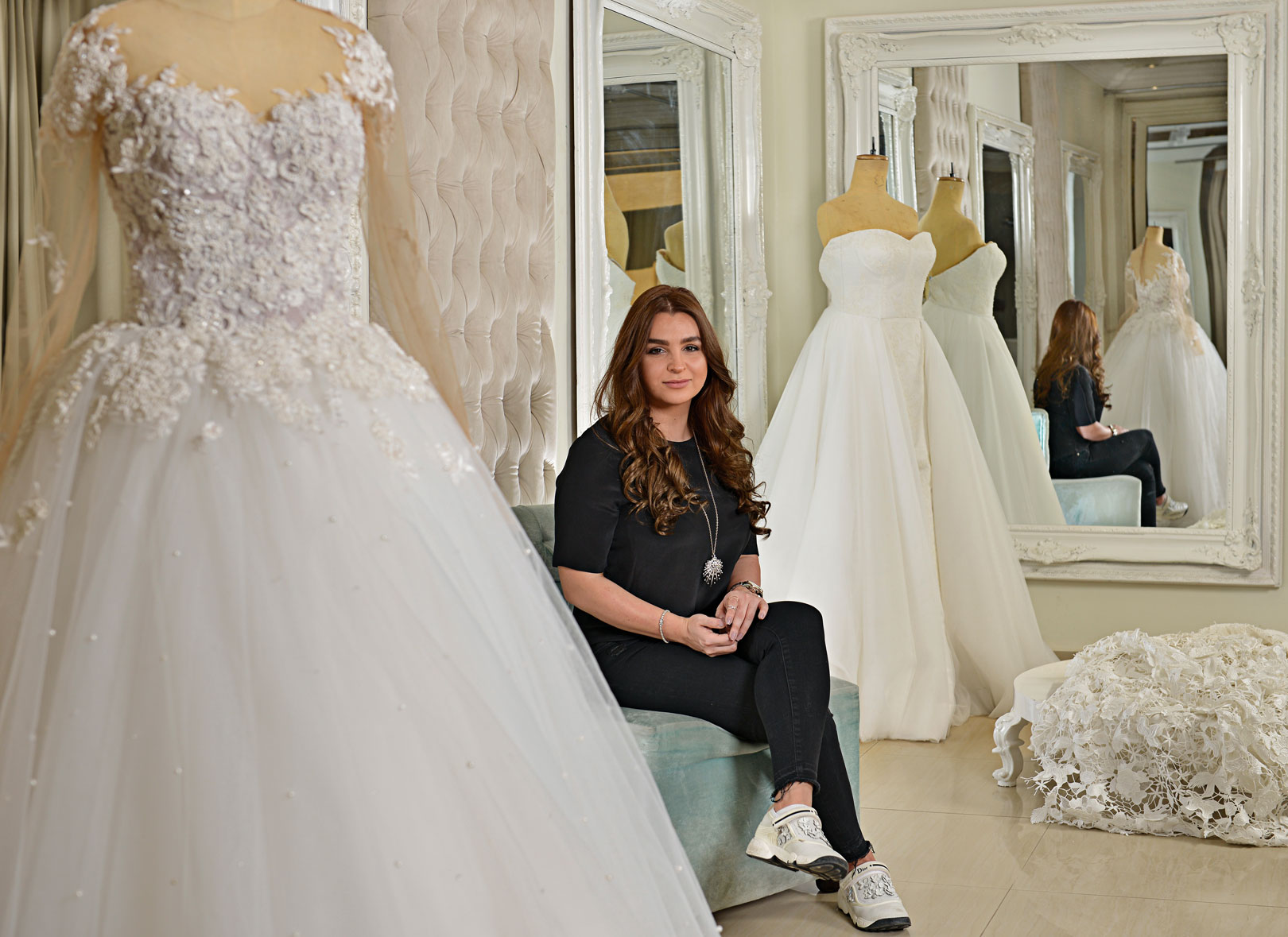 فساتين زفاف إيمان صعب للعرائس مجموعة تحبس الأنفاس