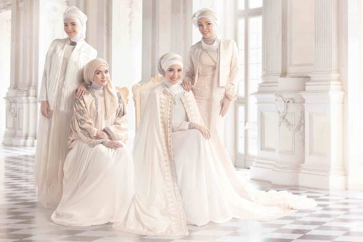 فستان عروس محجبة لإطلالة محتشمة وأنيقة