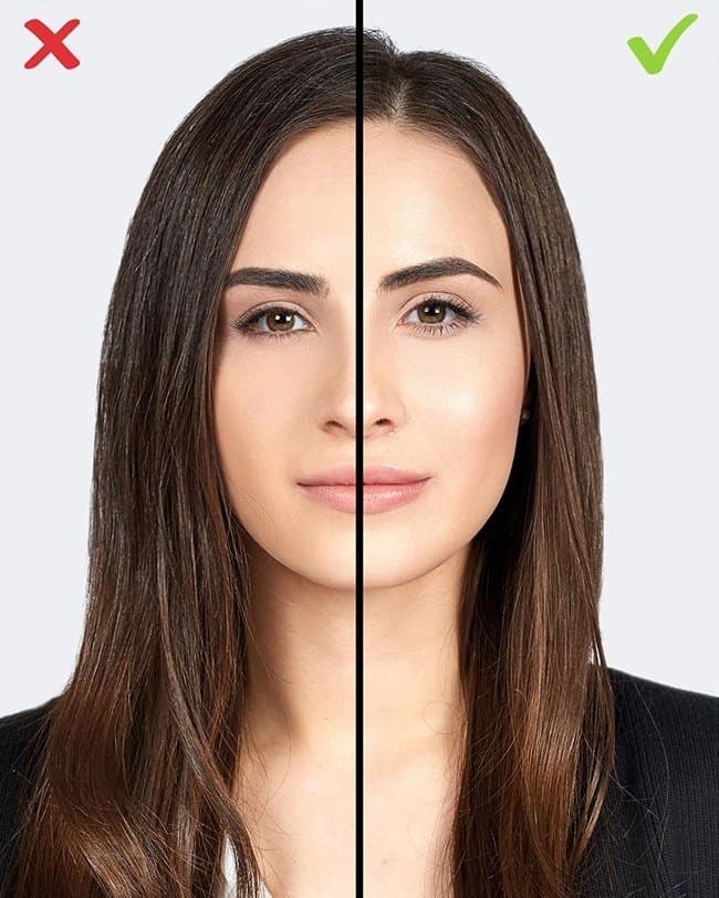 وضع طبقة سميكة من بودرة الوجه