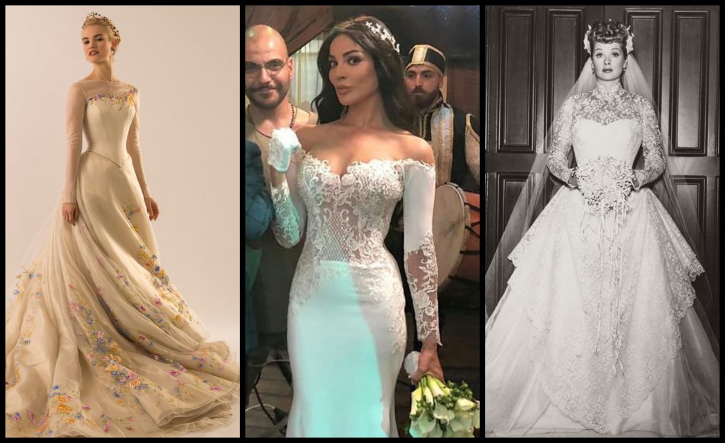 فساتين زفاف فخمة من نجمات الأفلام العربية والأجنبية لتستلهمي منها فستان زفافك
