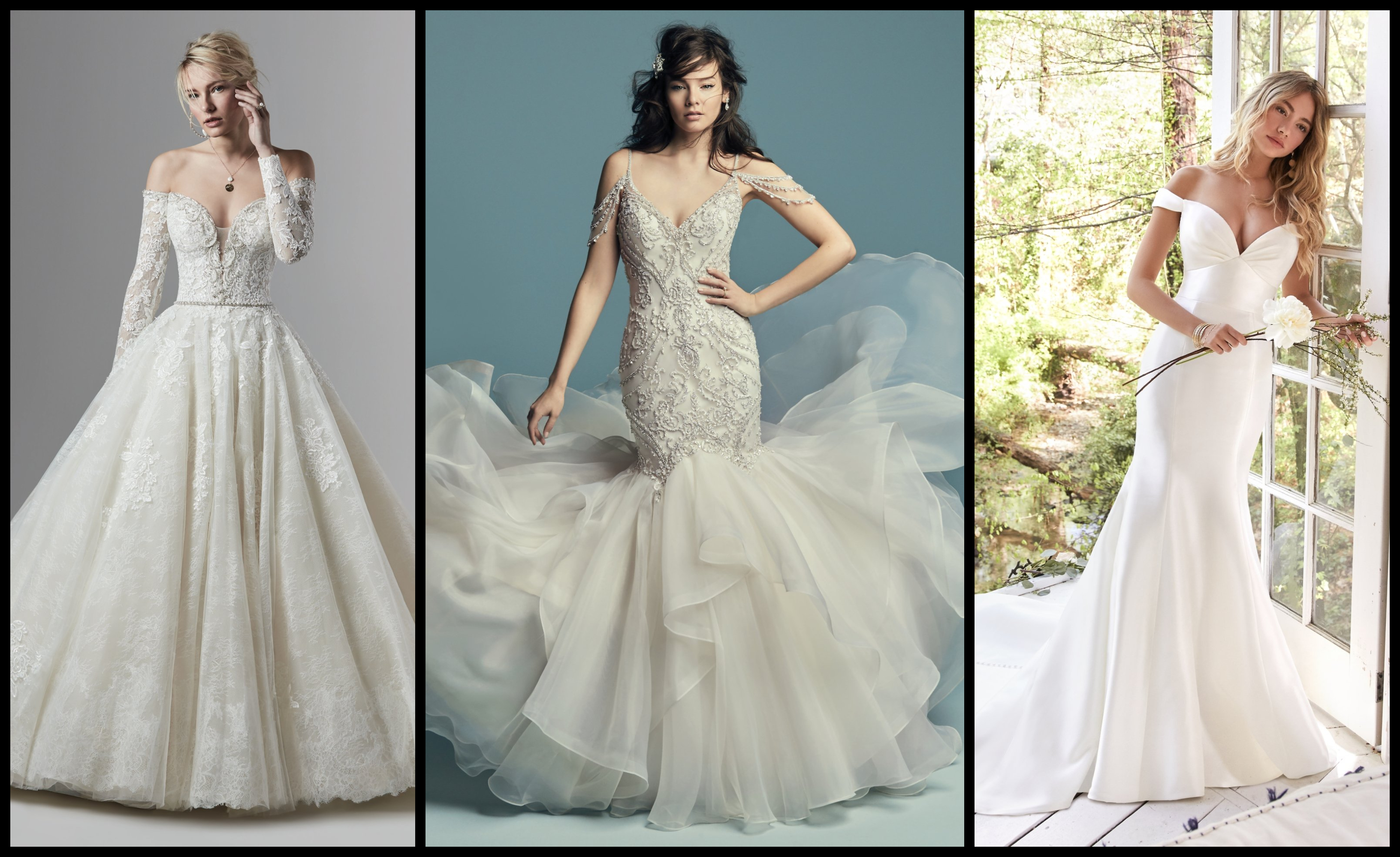 تعرفي إلى أجمل موديلات فساتين زفاف اوف شولدر لعروس 2020