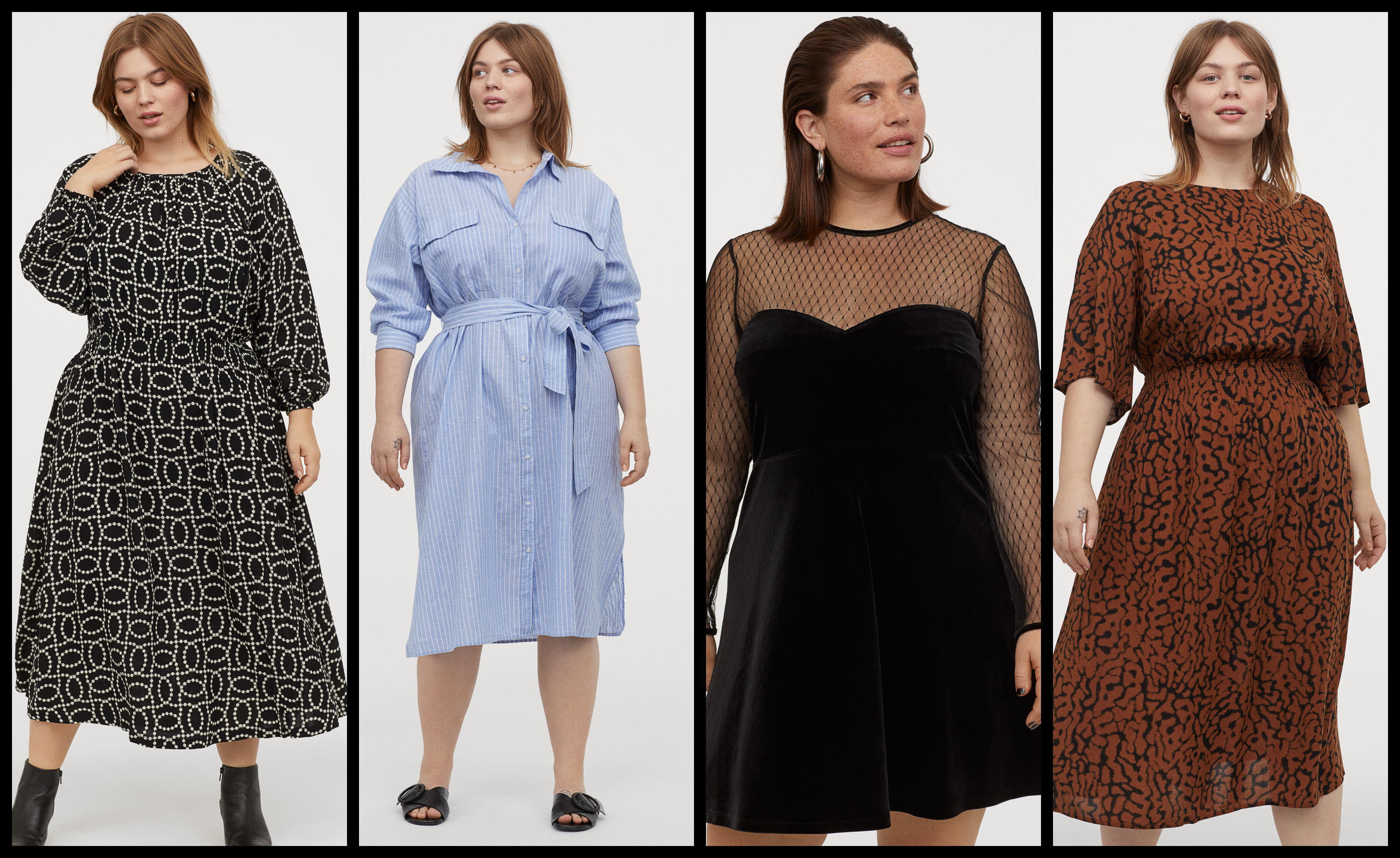 أجمل فساتين مقاسات كبيرة من ماركة اتش آند ام العالمية لجهاز العروس الممتلئة