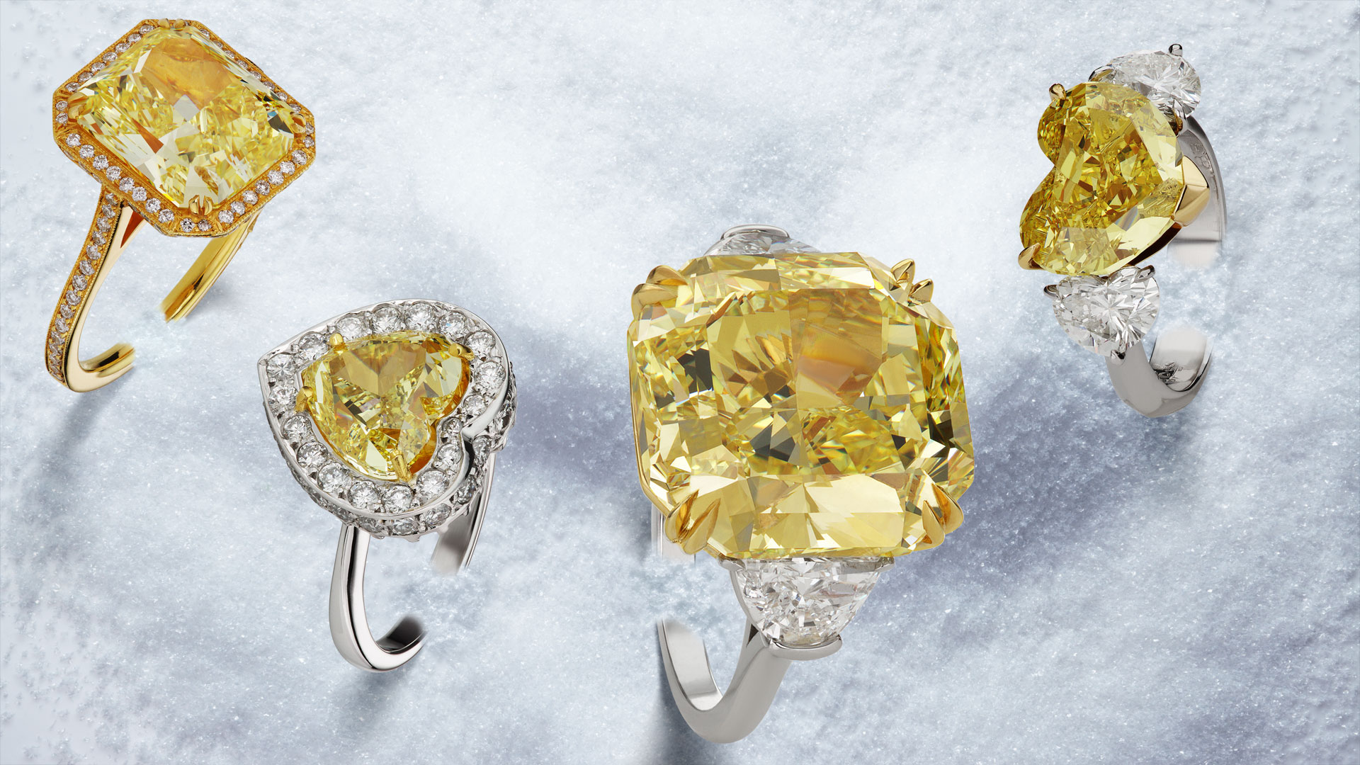 أجمل خواتم خطوبة من الماس الأصفر لعروس أنيقة وفخمة