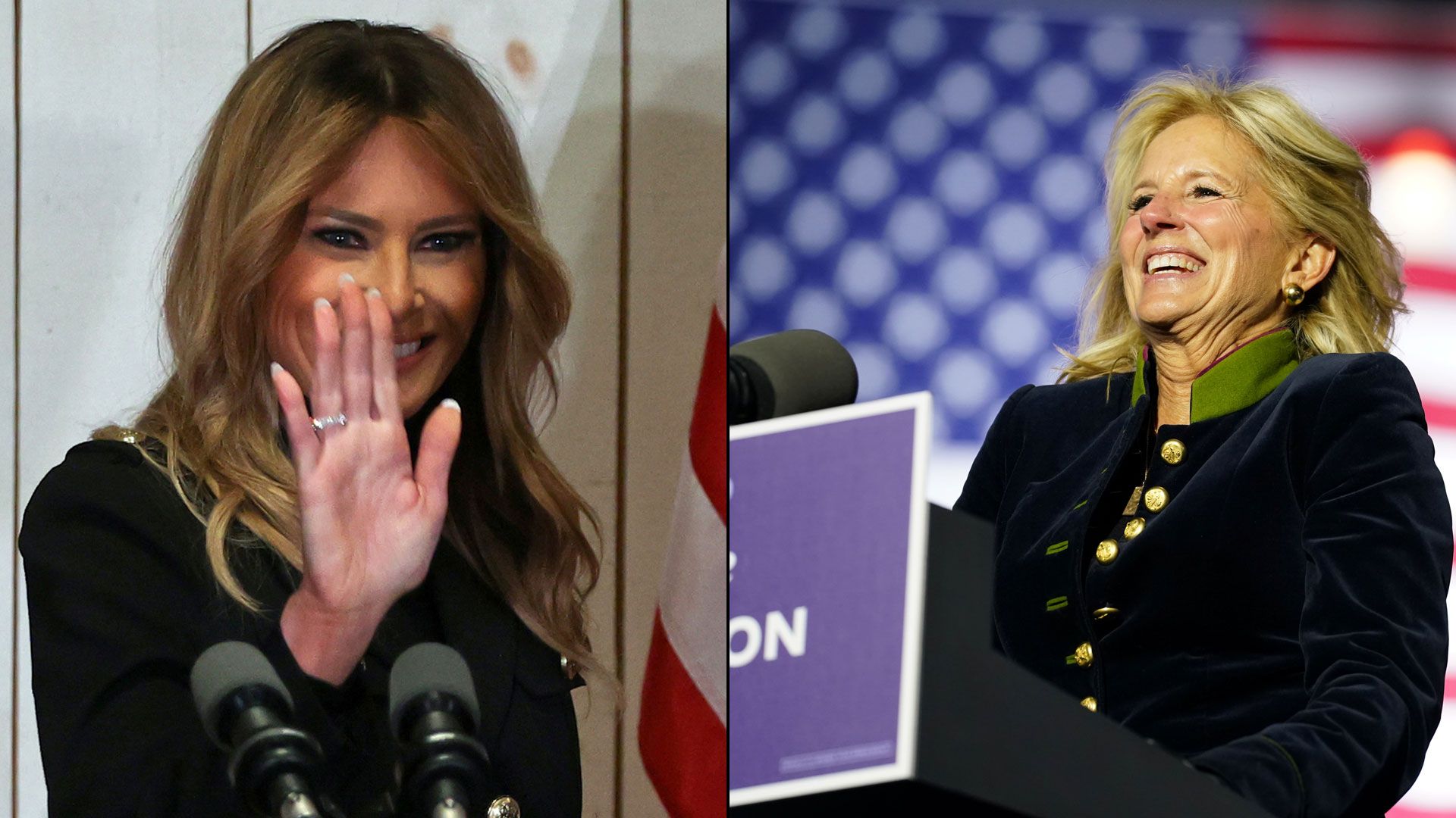 مجوهرات جيل بايدن وميلانيا ترامب تسرق الأضواء خلال الانتخابات الأمريكية