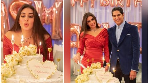 بالفيديو: أبو هشيمة يحتفل بعيد ميلاد زوجته ياسمين صبري بأسلوب فخم ورومانسي
