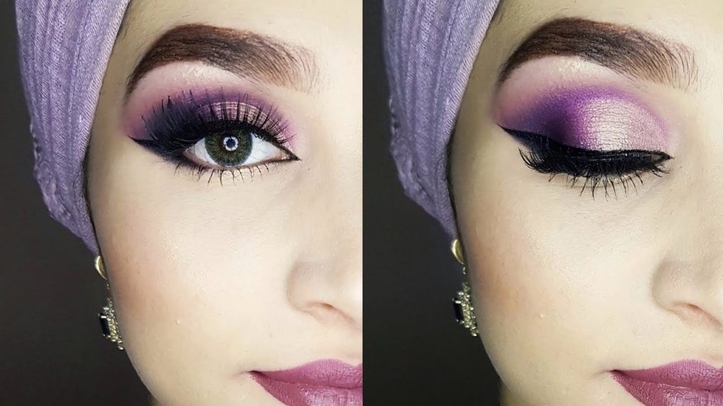 إليك طريقة تطبيق مكياج بنفسجي ذهبي للسهرات