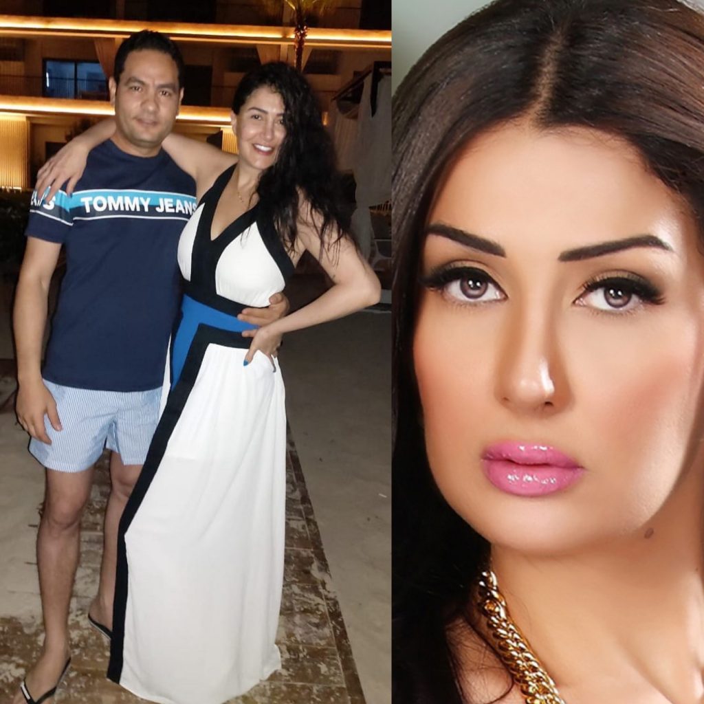 غادة عبد الرازق تنشر صور رومنسية رفقة زوجها في الثلوج!