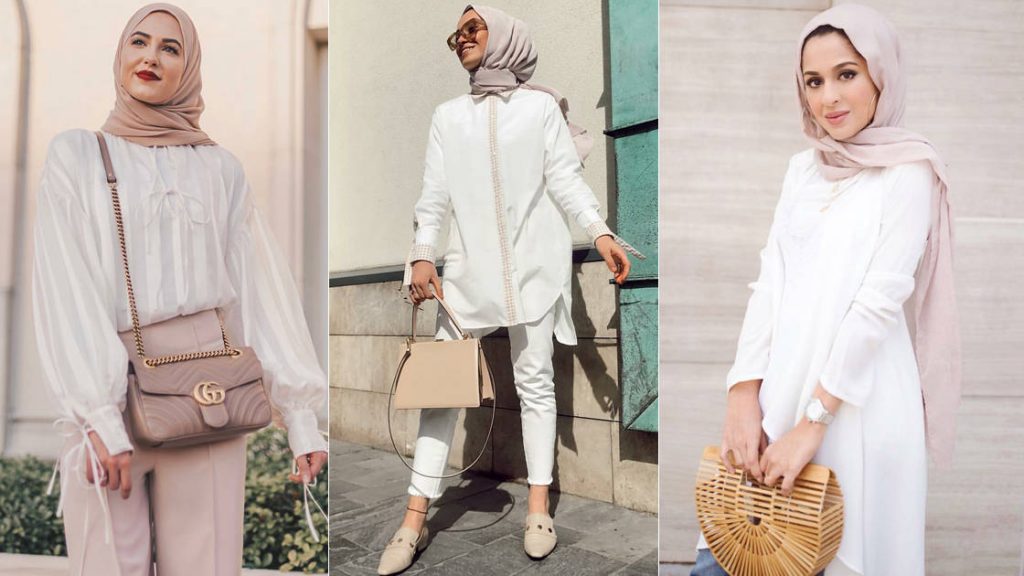 نصائح لارتداء القميص الأبيض مع الحجاب