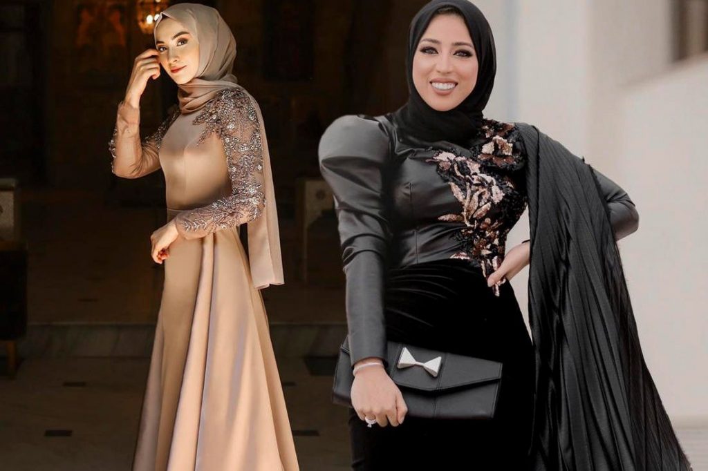 7 موديلات فساتين سواريه لحفلات الخطوبة للمحجبات