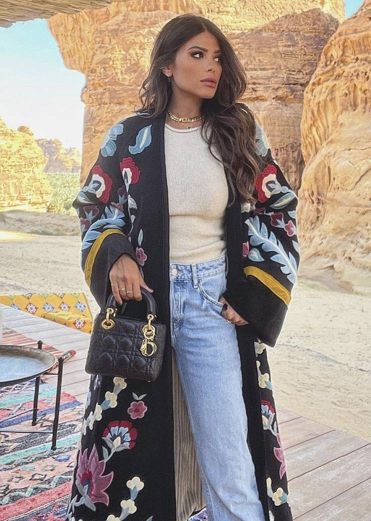 تنسيق العباية المفتوحة 