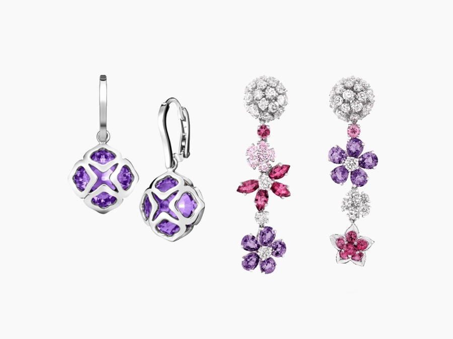 موديلات أقراط مزينة بالأحجار الكريمة الملونة لربيع 2022 بالصور