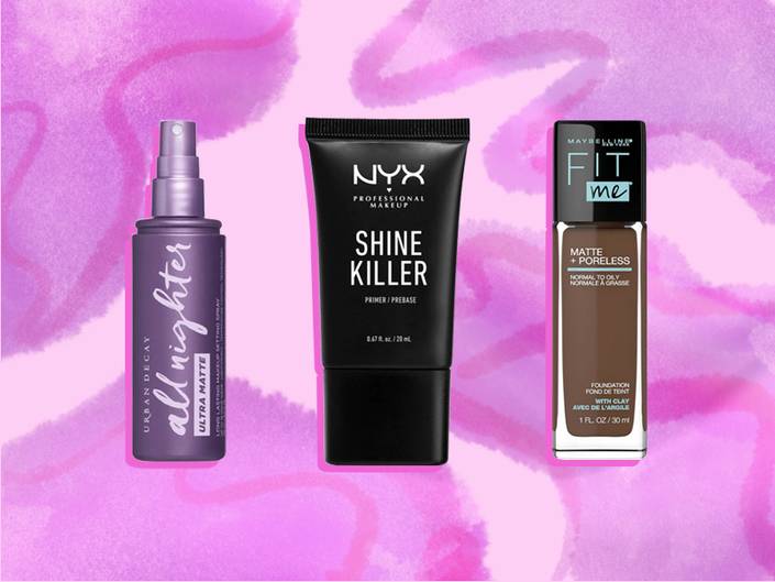 منتجات مكياج لإزالة اللمعان وللتحكم في انتاج الدهون في البشرة