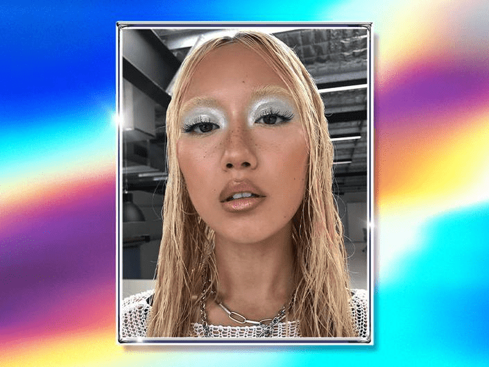 مكياج ظلال عيون فضية