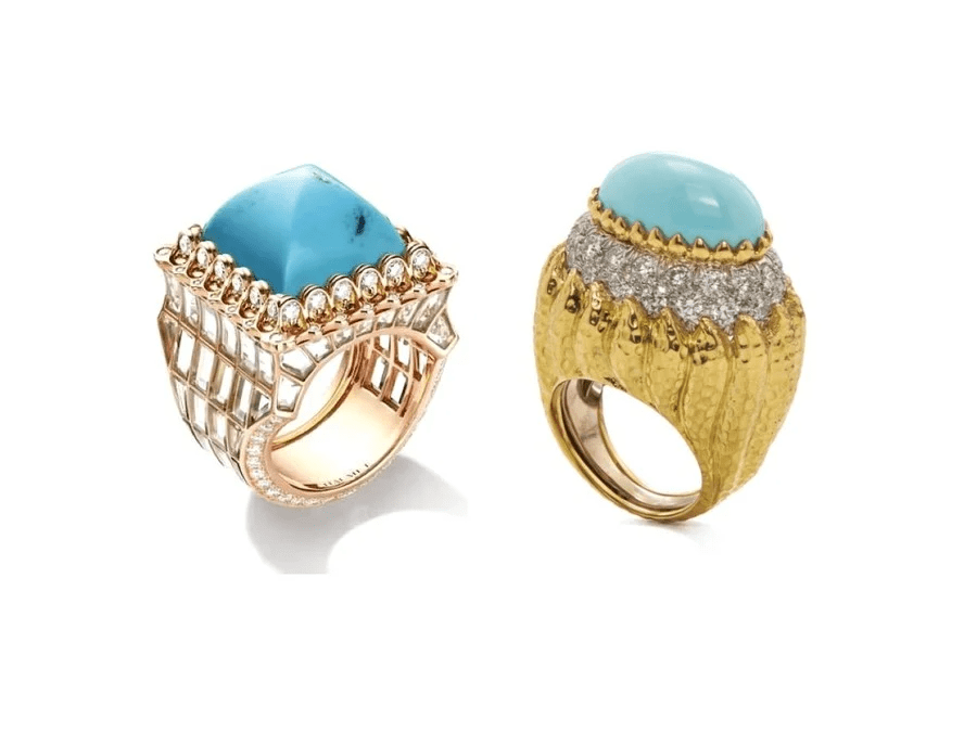 خواتم زفاف أوريجينال مرصعة بالفيروز