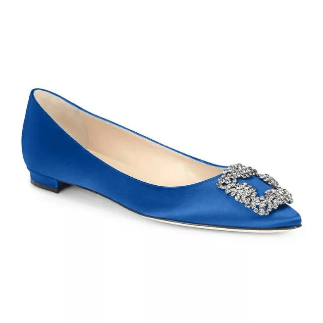 أحذية زفاف باللون الأزرق