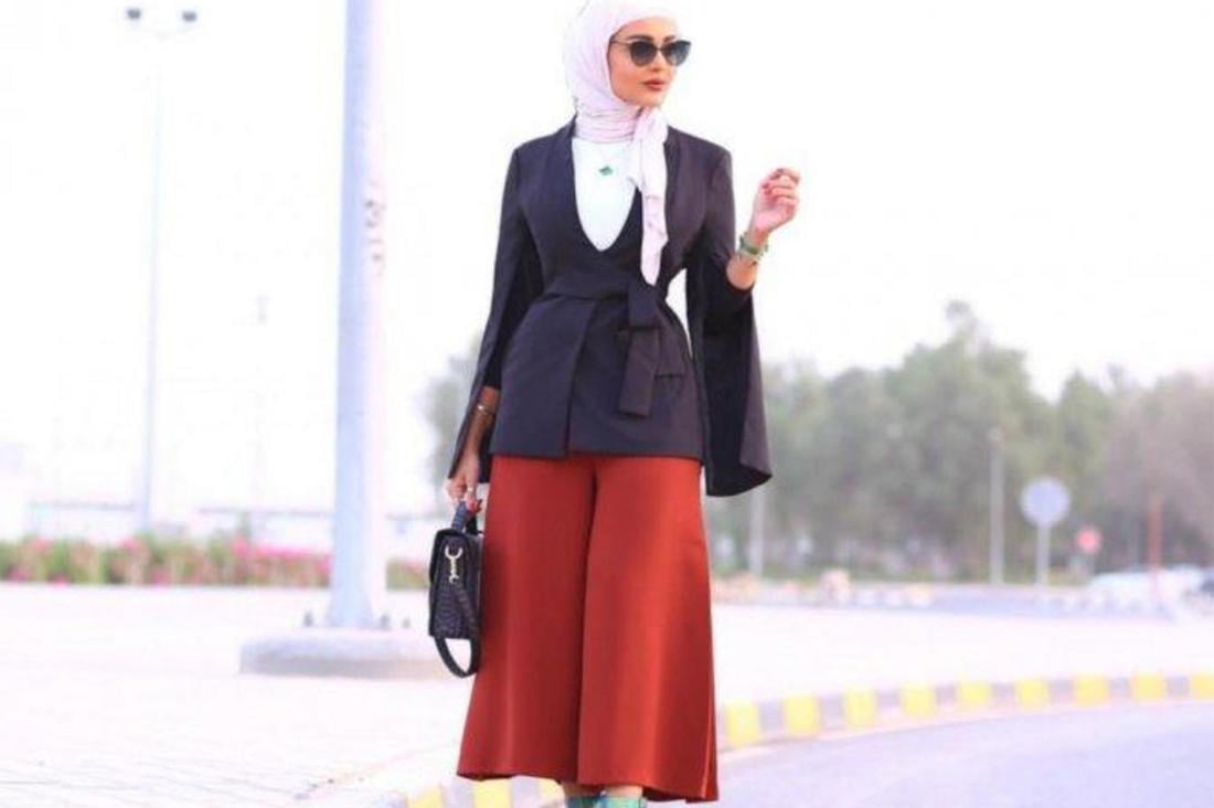 تنسيق البنطلون الواسع