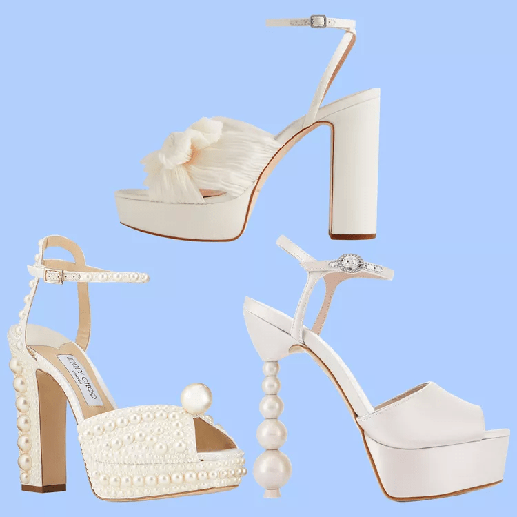 أحذية زفاف بلاتفورم أنيقة ومريحة