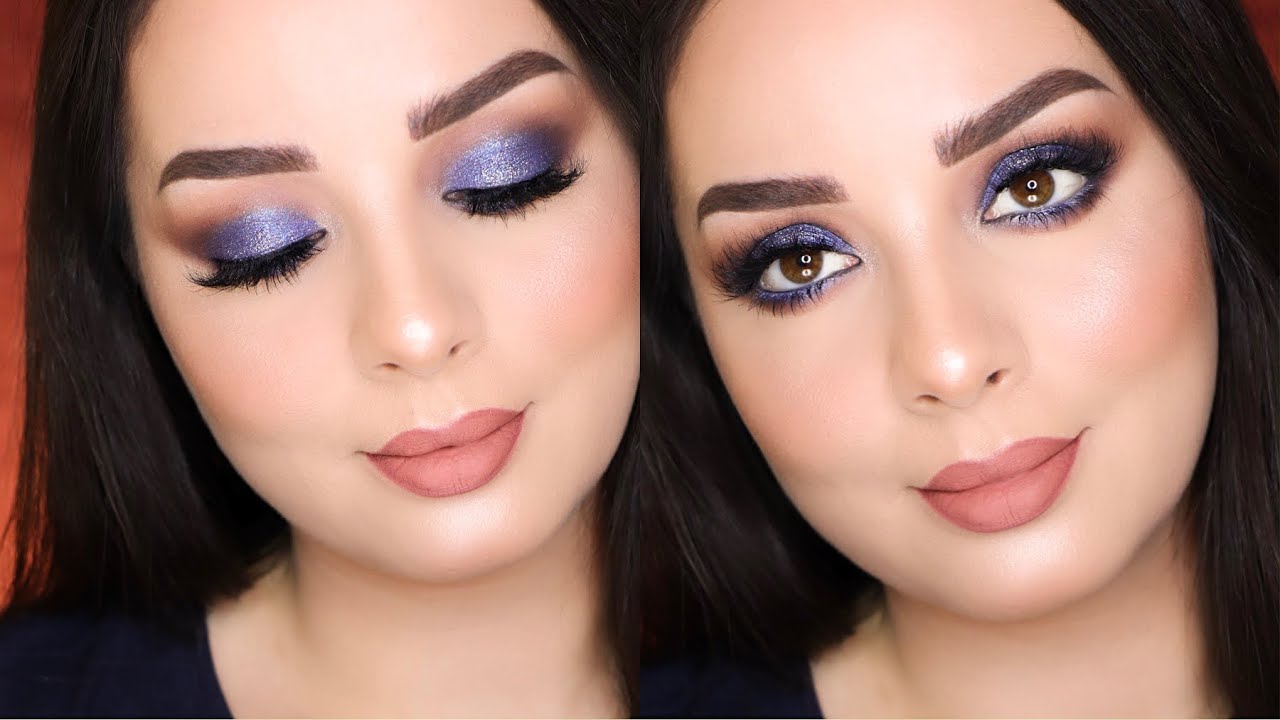 ستايلات مكياج أزرق نيلي