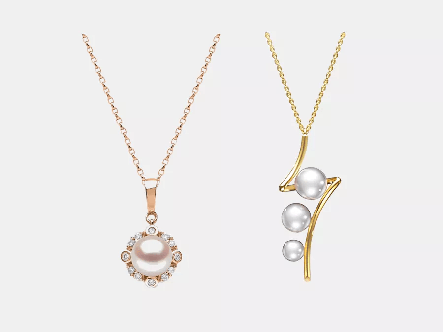 قلادات مرصعة باللؤلؤ لإطلالة عروس راقية