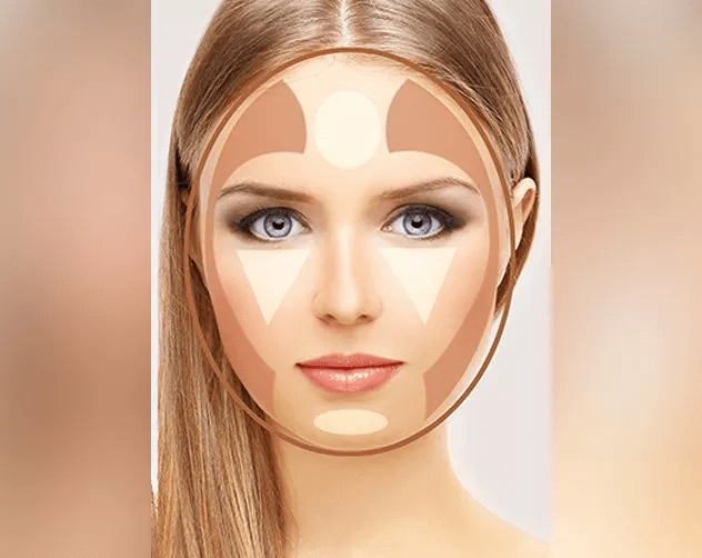 خطوات تطبيق الكنتور للوجه المستدير