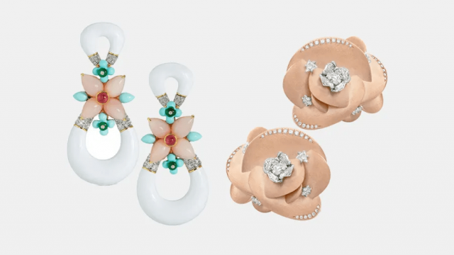 أقراط بتصاميم الورود الفاخرة لعروس عيد الأضحى 2025