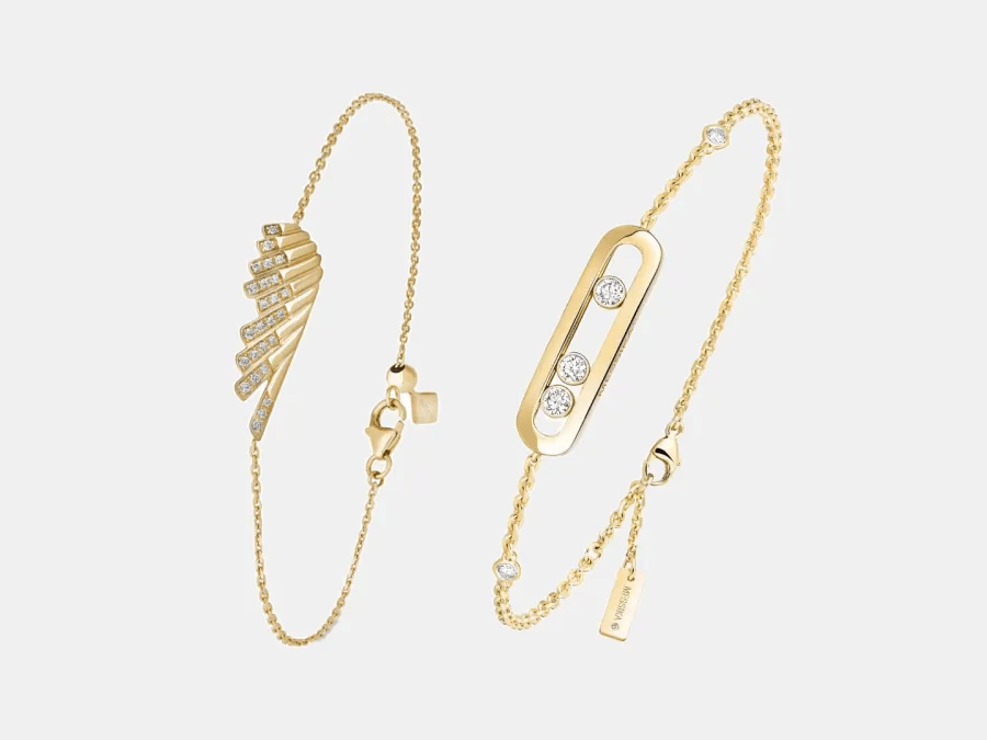 أساور ذهبية بتصميم السلسلة لصيف 2025