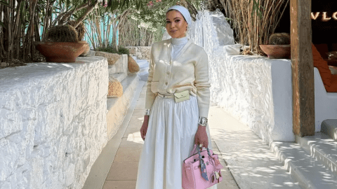 كيفية تنسيق التنورة البيضاء : إطلالات العروس في شهر العسل